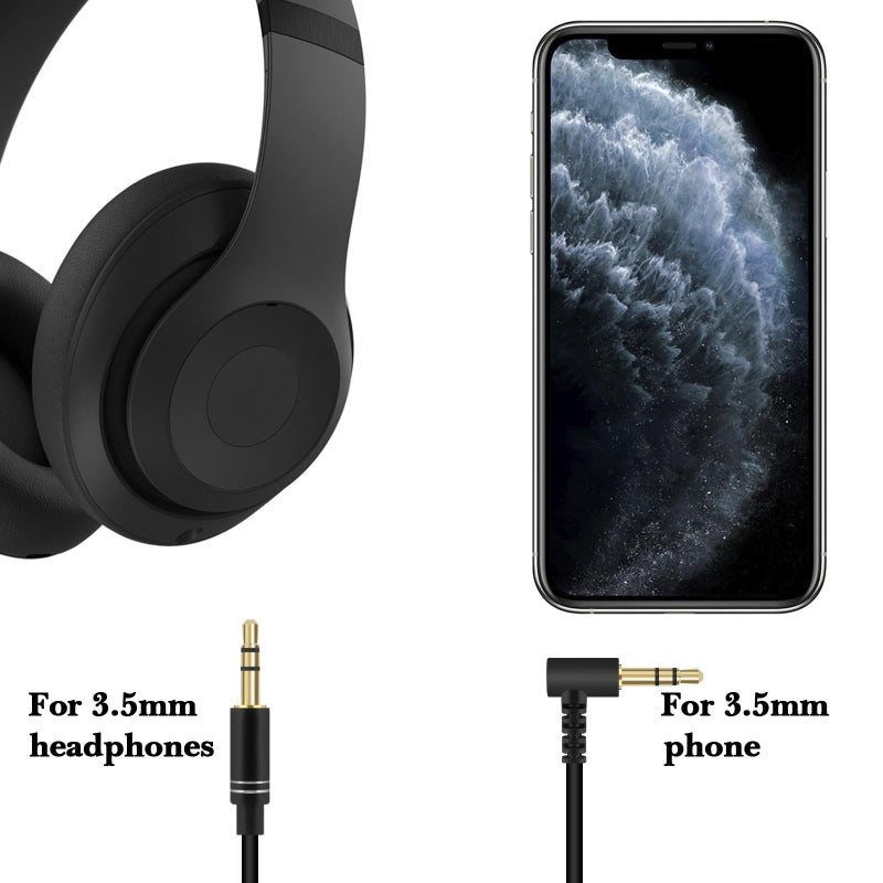 Linkidea Beats Audio Cable - 4.9ft (1.5m) 3.5mm TRRS to TRS Replacement Aux Cord for Solo, Studio, V-Moda Crossfade Headphones - Image 4